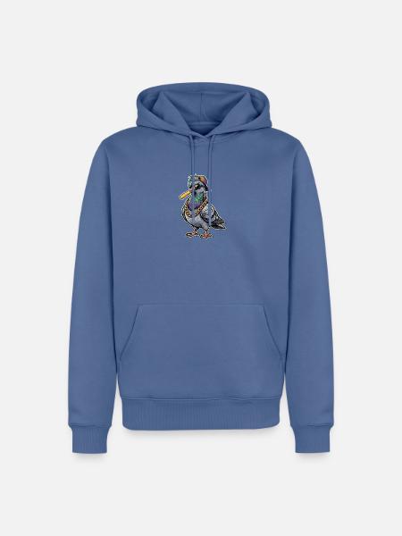 Hip Hop Pommes Taube - Männer Premium Bio Hoodie - Taubenblau