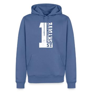 Fallschirm Fallschirmspringen Fallschirmspringer - Männer Premium Bio Hoodie - Taubenblau - Vorne - Nico (187cm)