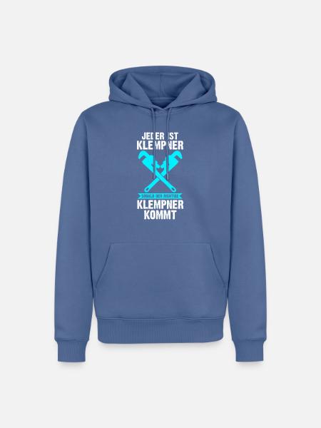 Klempner Beruf Sanitär Geschenk - Männer Premium Bio Hoodie - Taubenblau
