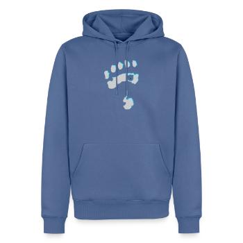 Eisbär 8 - Männer Premium Bio Hoodie - Taubenblau - Vorne - Nico (187cm)
