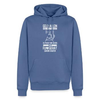 Amateurfunk Leidenschaft Funkgerät Amateurfunker - Männer Premium Bio Hoodie - Taubenblau - Vorne - Nico (187cm)