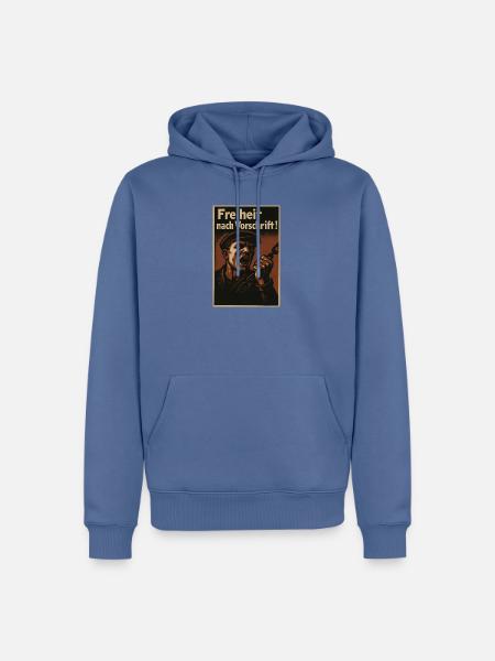 Kettenbruch Befreiungs-Poster - Männer Premium Bio Hoodie - Taubenblau