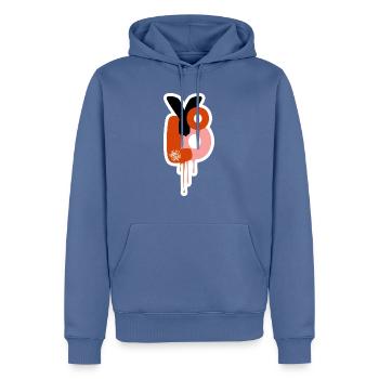 Yolo you only live once - Graffiti Styles - Männer Premium Bio Hoodie - Taubenblau - Vorne - Nico (187cm)
