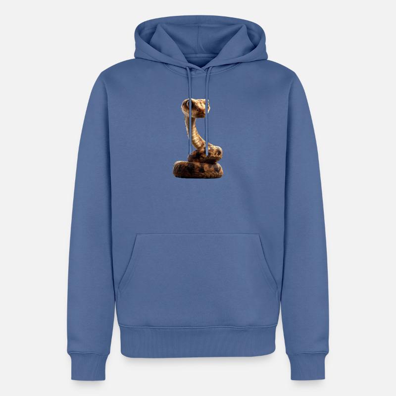 Schlange Python Kobra Klapperschlange Schlangen - Männer Premium Bio Hoodie - Taubenblau