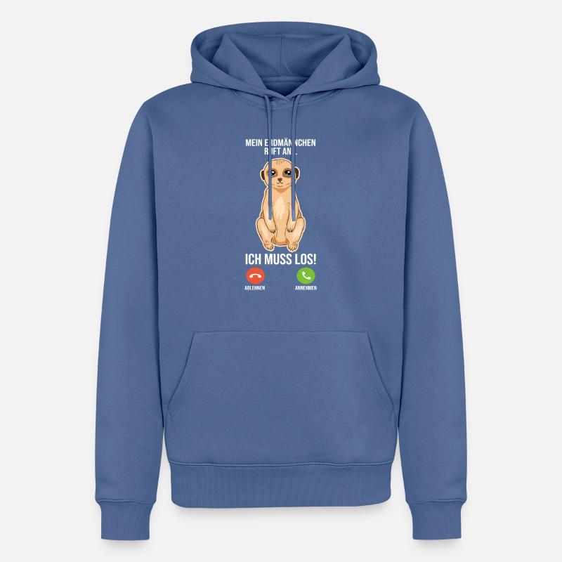 Erdmännchen - Männer Premium Bio Hoodie - Taubenblau