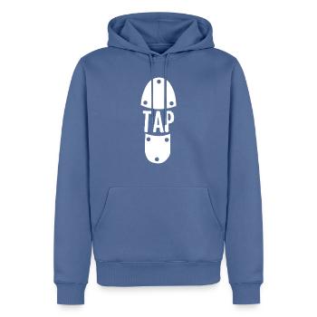 Stepptanz - Männer Premium Bio Hoodie - Taubenblau - Vorne - Nico (187cm)