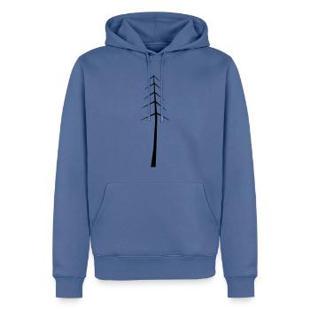 Arbre - Sweat à capuche Premium bio Homme - bleu pigeon - Devant - Nico (187cm)