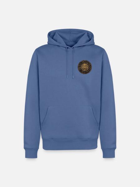 Germanen Wolf Runen - Männer Premium Bio Hoodie - Taubenblau