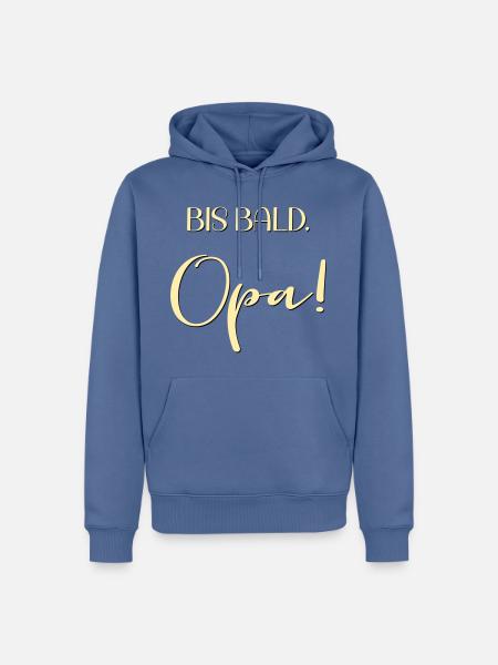 Schwangerschaft verkünden, Opa - Männer Premium Bio Hoodie - Taubenblau