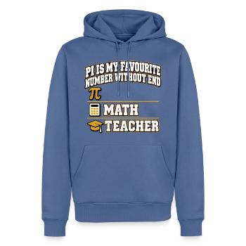 Pi Is My Favourite Number Without End Mathelehrer - Männer Premium Bio Hoodie - Taubenblau - Vorne - Nico (187cm)