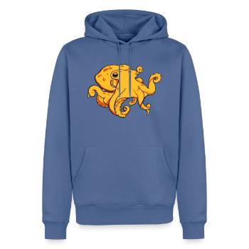 Krake - Männer Premium Bio Hoodie - Taubenblau - Vorne - Nico (187cm)