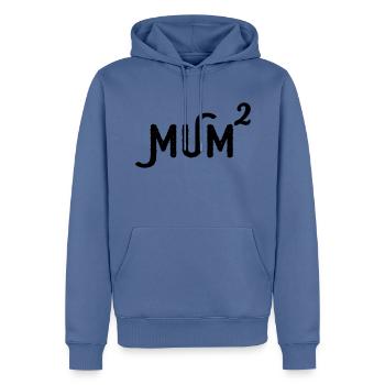 Mum Up 2 Twins Moms Funny Motive Mum - Men’s Premium Organic Hoodie - stone blue - Front - Nico (187cm)
