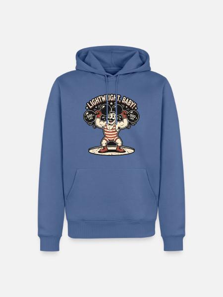 Oldschool Barbell Club - Männer Premium Bio Hoodie - Taubenblau