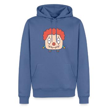 Idée de cadeau Sweet Halloween Monstre Clown - Sweat à capuche Premium bio Homme - bleu pigeon - Devant - Nico (187cm)