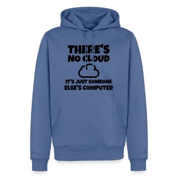 IT Saying Cloud Computer Developer Programmer - Men’s Premium Organic Hoodie - stone blue - Front - Nico (187cm)