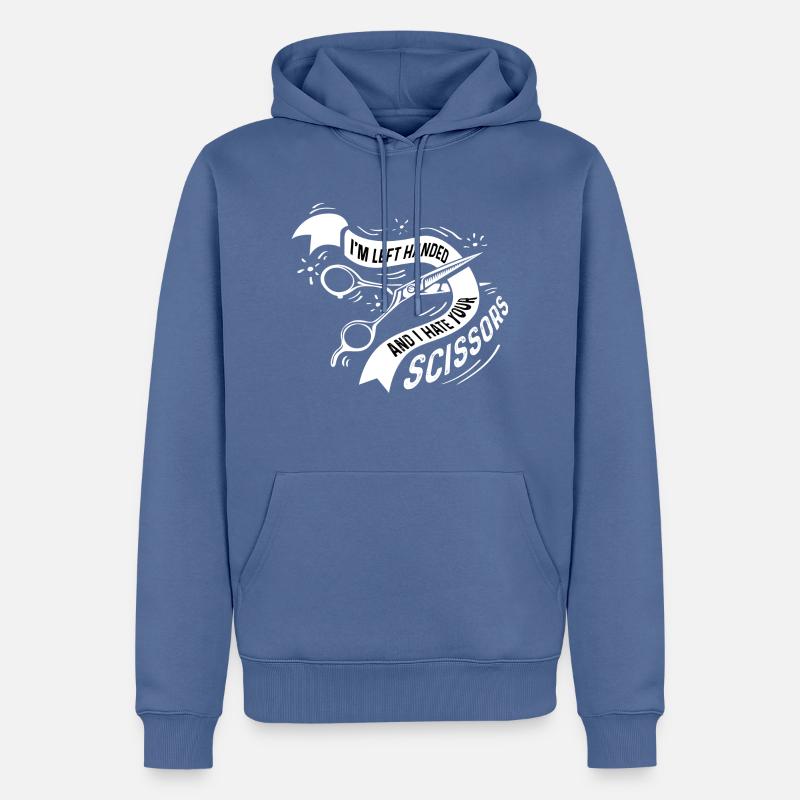 Hass deine Schere Handwerker Geschenk - Männer Premium Bio Hoodie - Taubenblau