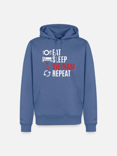 Vietnam - Männer Premium Bio Hoodie - Taubenblau