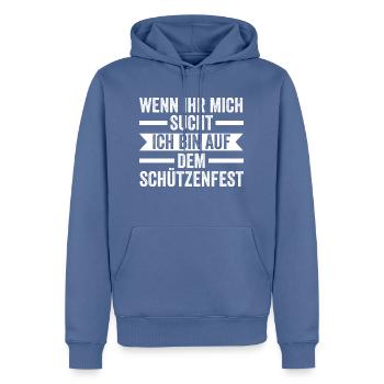 Schützenverein Schützenfest - Männer Premium Bio Hoodie - Taubenblau - Vorne - Nico (187cm)