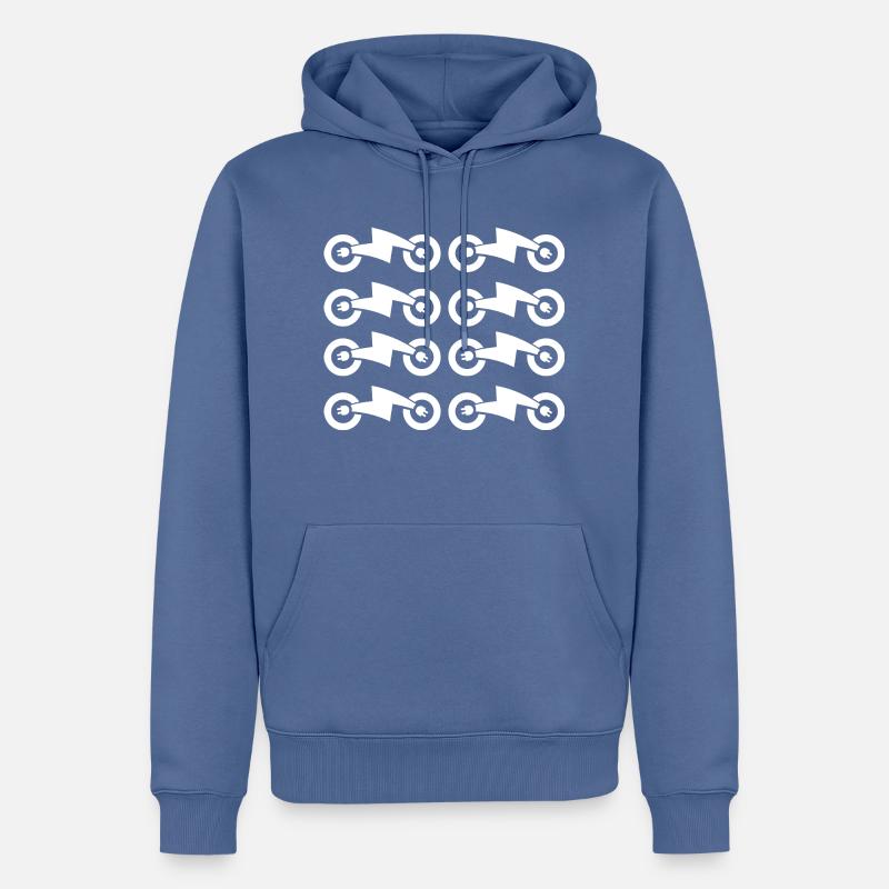 E-Scooter E-Roller Scooter - Männer Premium Bio Hoodie - Taubenblau