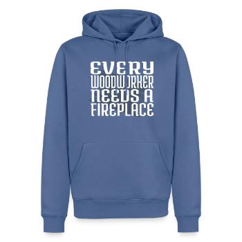 logging cool lumber americas present idea wood - Männer Premium Bio Hoodie - Taubenblau - Vorne - Nico (187cm)