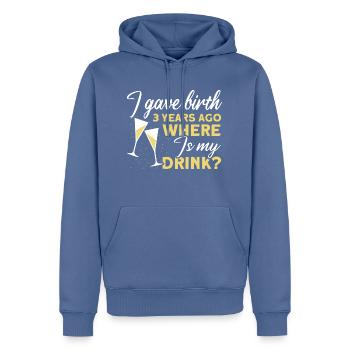 3. Geburtstag Bier Trinken Mutter Mama - Männer Premium Bio Hoodie - Taubenblau - Vorne - Nico (187cm)