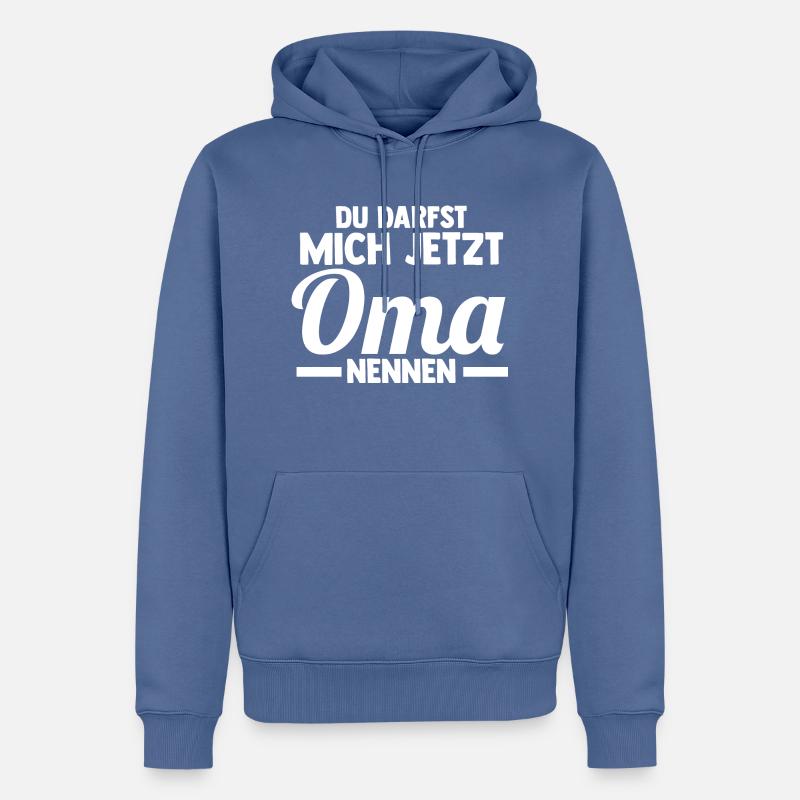Großmutter Großmama Omi Oma - Männer Premium Bio Hoodie - Taubenblau
