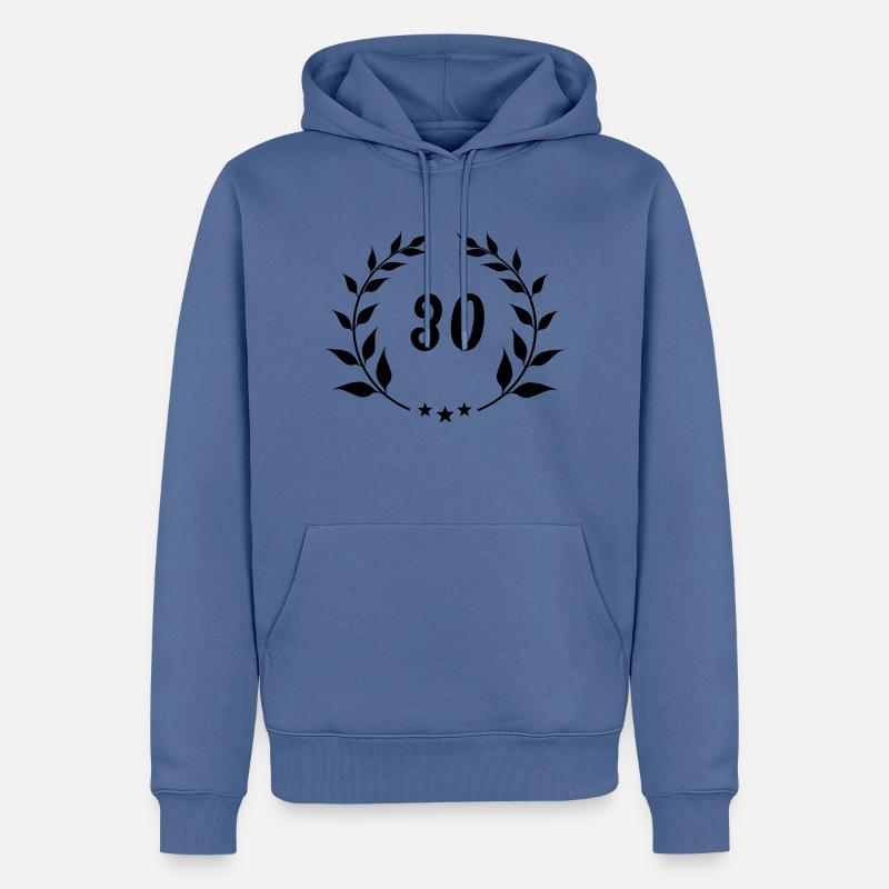 Meilenstein 30 - Männer Premium Bio Hoodie - Taubenblau