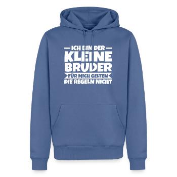 Der große Bruder der Held die Legende - Männer Premium Bio Hoodie - Taubenblau - Vorne - Nico (187cm)