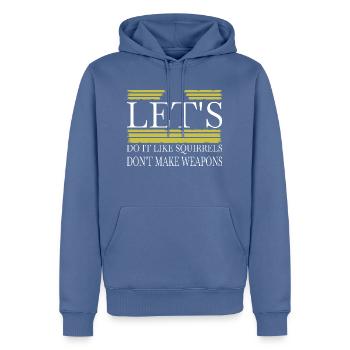 fun geek peace movement 1960s - Männer Premium Bio Hoodie - Taubenblau - Vorne - Nico (187cm)