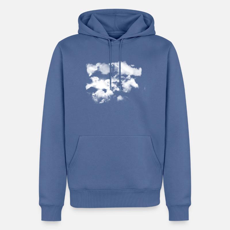 Nuages d'été - Sweat à capuche Premium bio Homme - bleu pigeon