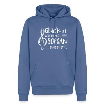 Glück Ist Wenn Sopran Einsetzt Chor Singen Sänger - Männer Premium Bio Hoodie - Taubenblau - Vorne - Nico (187cm)