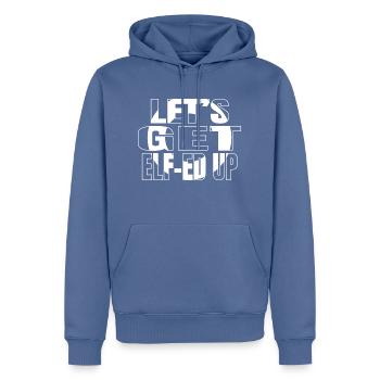 dinosaurs beach holiday christmas present - Männer Premium Bio Hoodie - Taubenblau - Vorne - Nico (187cm)
