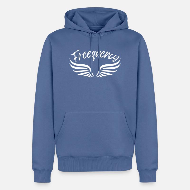 Freequency - Männer Premium Bio Hoodie - Taubenblau