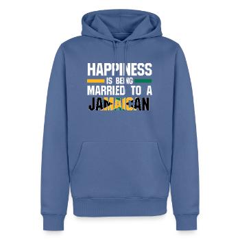 Jamaika Jamaikanische Flagge Jamaikanisches Gesche - Männer Premium Bio Hoodie - Taubenblau - Vorne - Nico (187cm)