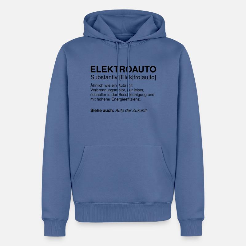 Elektroauto Definition | E-Auto Definition | EAuto - Männer Premium Bio Hoodie - Taubenblau