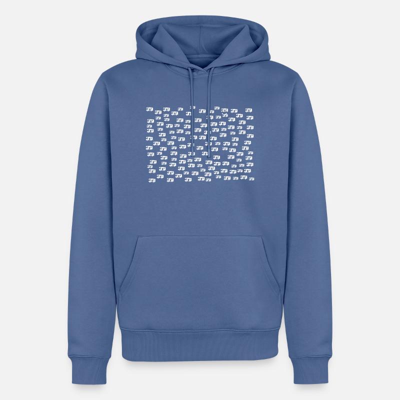 Wohnmobile klein weiss querformat - Männer Premium Bio Hoodie - Taubenblau