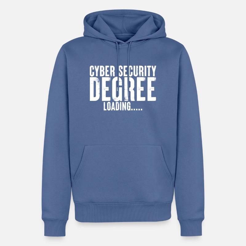 Cyber Security Degree Loading - Männer Premium Bio Hoodie - Taubenblau