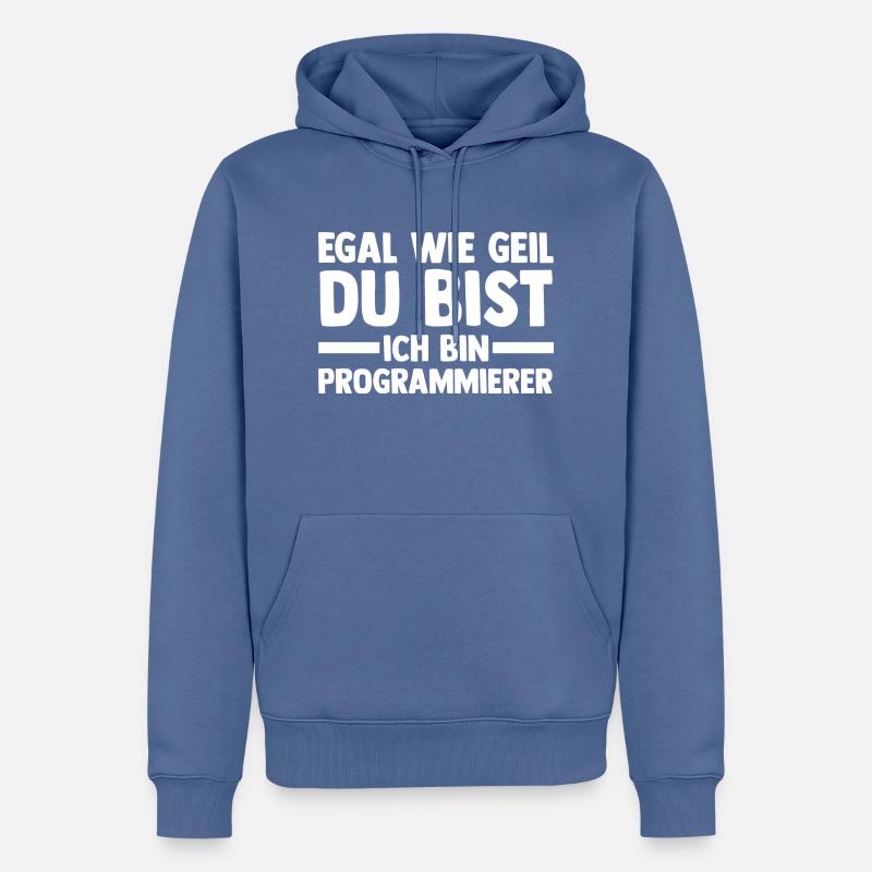 Programmieren Entwickler Coder Programmierer - Männer Premium Bio Hoodie - Taubenblau