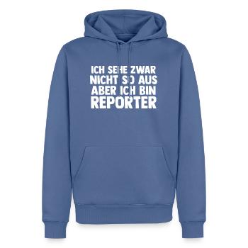 Journalistik Journalist Reporter - Männer Premium Bio Hoodie - Taubenblau - Vorne - Nico (187cm)