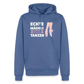 Ballerina Mädchen Balletttanz Geschenk - Männer Premium Bio Hoodie - Taubenblau - Vorne - Nico (187cm)