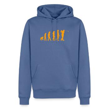 Golf evolution - Männer Premium Bio Hoodie - Taubenblau - Vorne - Nico (187cm)
