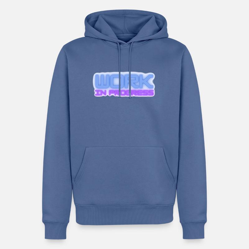 Work in progress - Männer Premium Bio Hoodie - Taubenblau