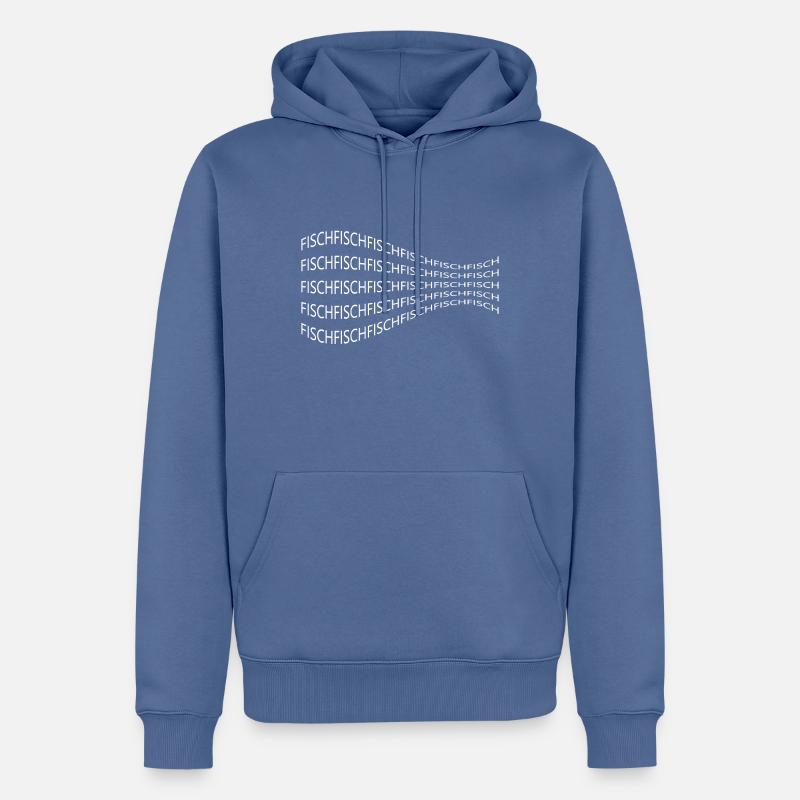 Fisch - Männer Premium Bio Hoodie - Taubenblau