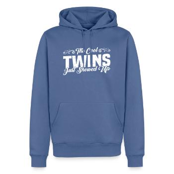 The Cool Twins Just Showed Up 23 - Men’s Premium Organic Hoodie - stone blue - Front - Nico (187cm)
