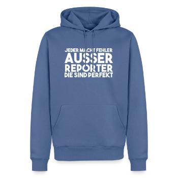Journalistik Journalist Reporter - Männer Premium Bio Hoodie - Taubenblau - Vorne - Nico (187cm)