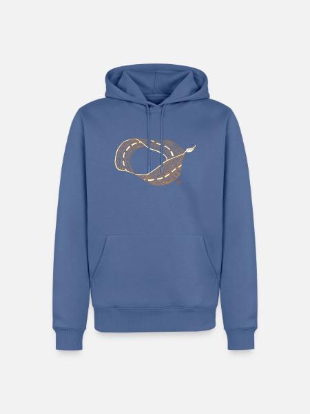 Holzweg - Männer Premium Bio Hoodie - Taubenblau
