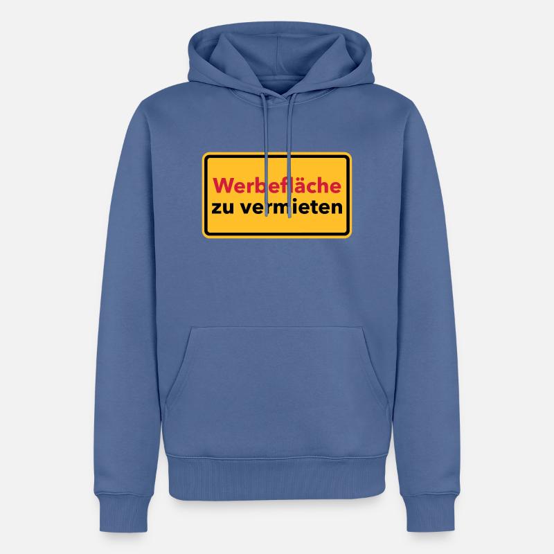 Werbung - Männer Premium Bio Hoodie - Taubenblau