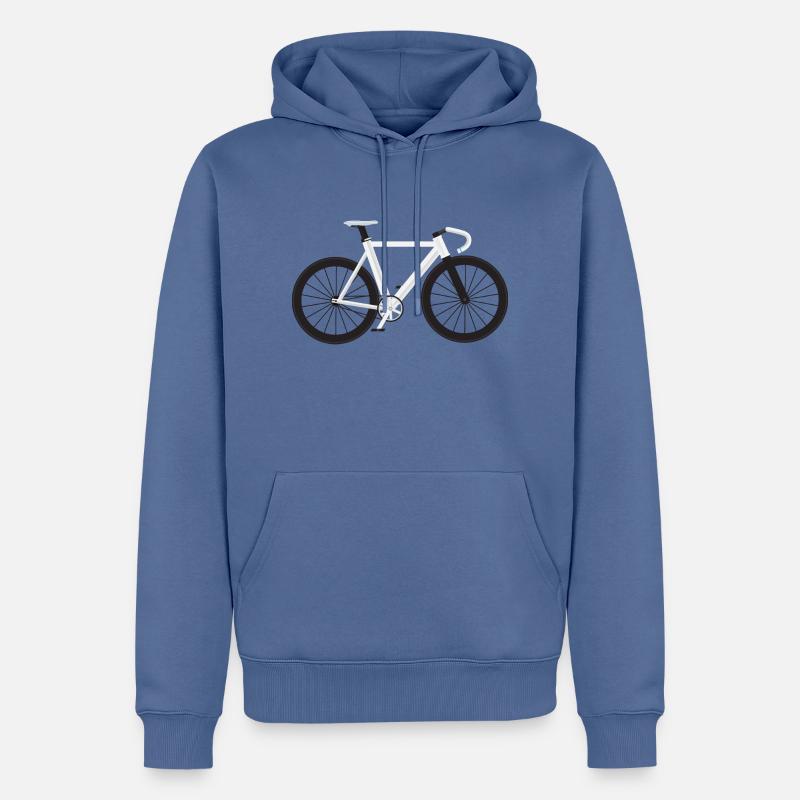 vélo - Sweat à capuche Premium bio Homme - bleu pigeon