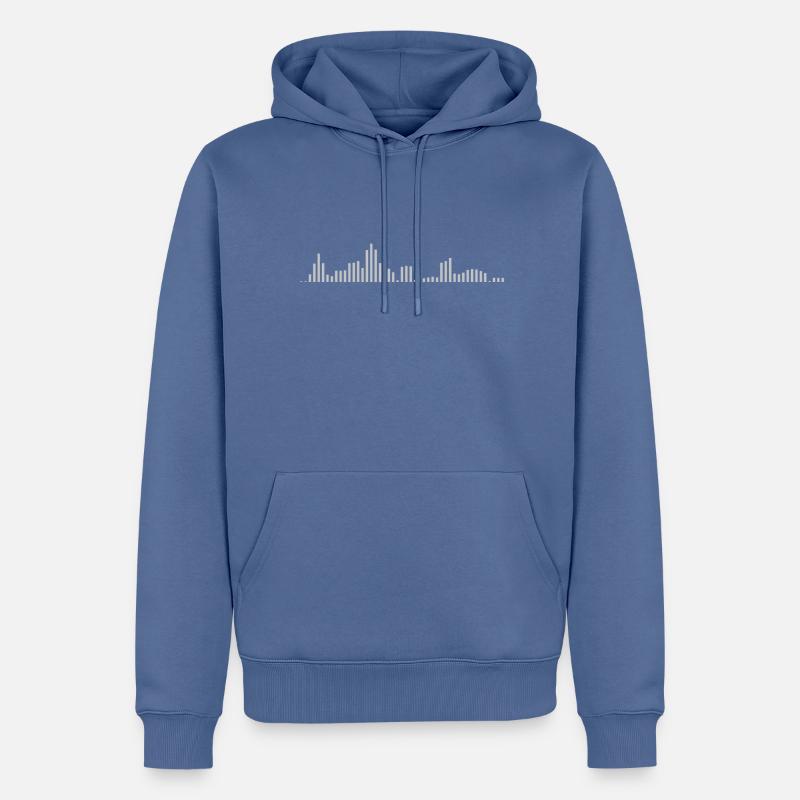 Visualizer - Männer Premium Bio Hoodie - Taubenblau