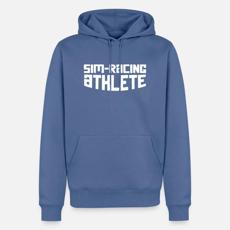 Sim-racing Athlète 4 - Sweat à capuche Premium bio Homme - bleu pigeon
